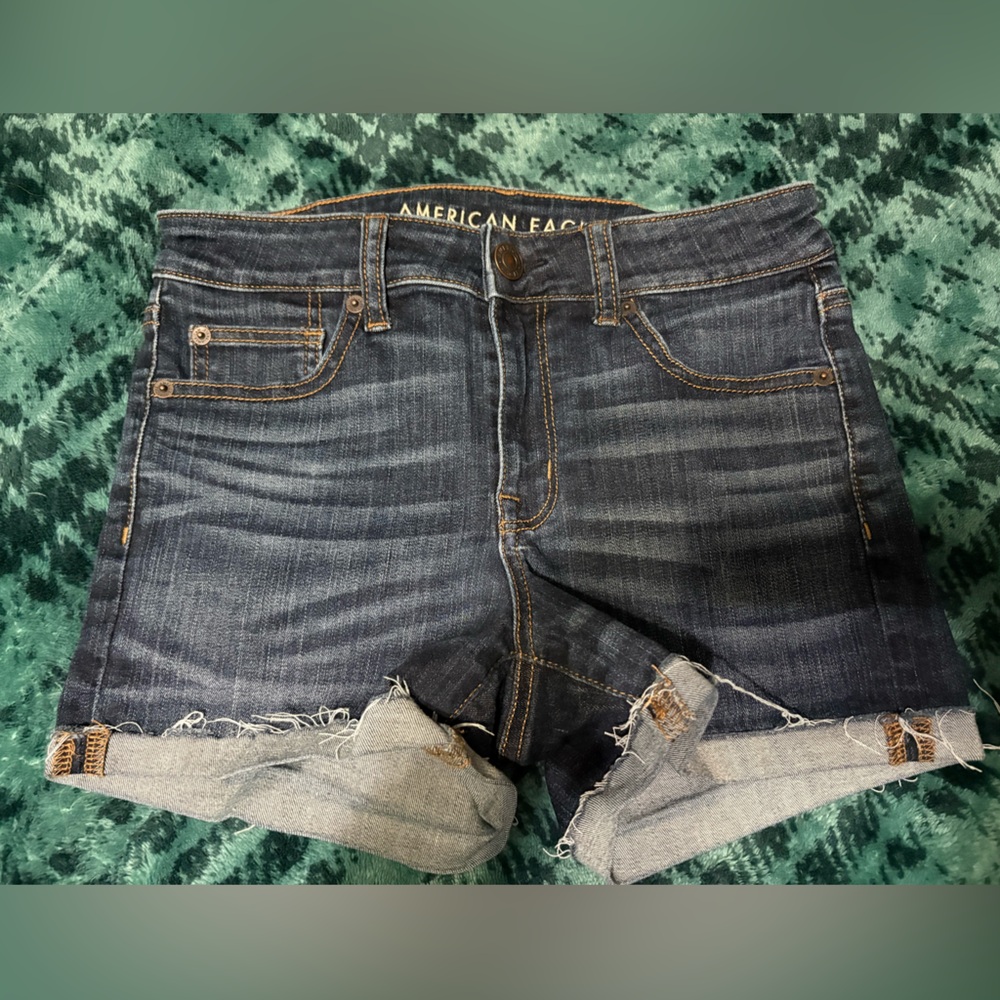 American Eagle Outfitters Dark Blue Denim Shorts